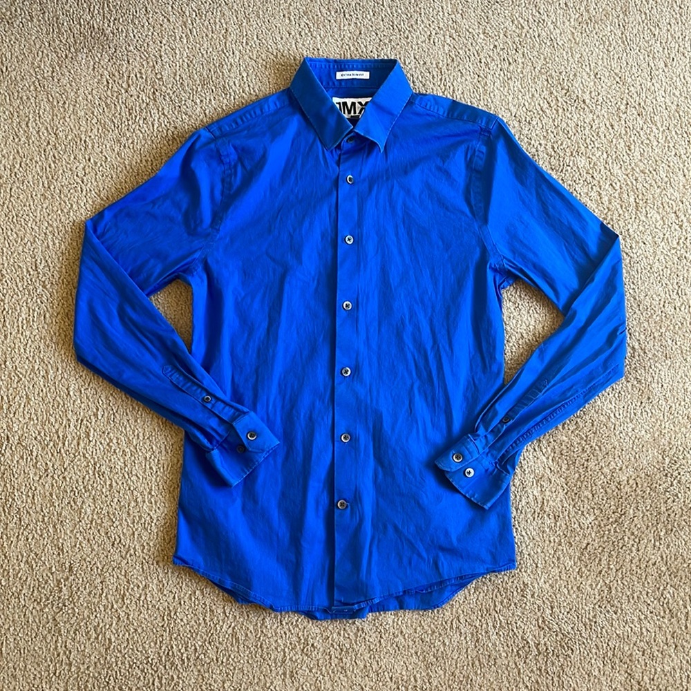Express 1MX Men’s Extra Slim Fit Medium 15-15.5 Dress Shirt